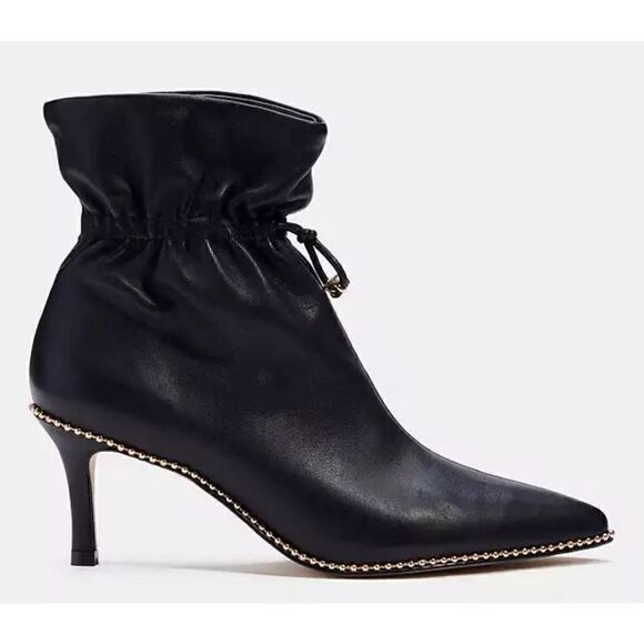 Coach Wynie Bootie in Black with Gold NWOB Size 6 1/2 - Picture 2 of 10